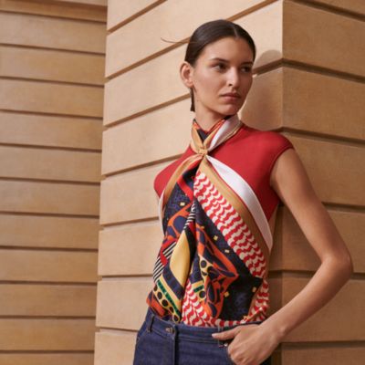 エルメス スカーフ　カレ90 馬着　クリーニング済み HERMES 【新品未使用】エルメス カレ90 COUVERTURES ET TENUES